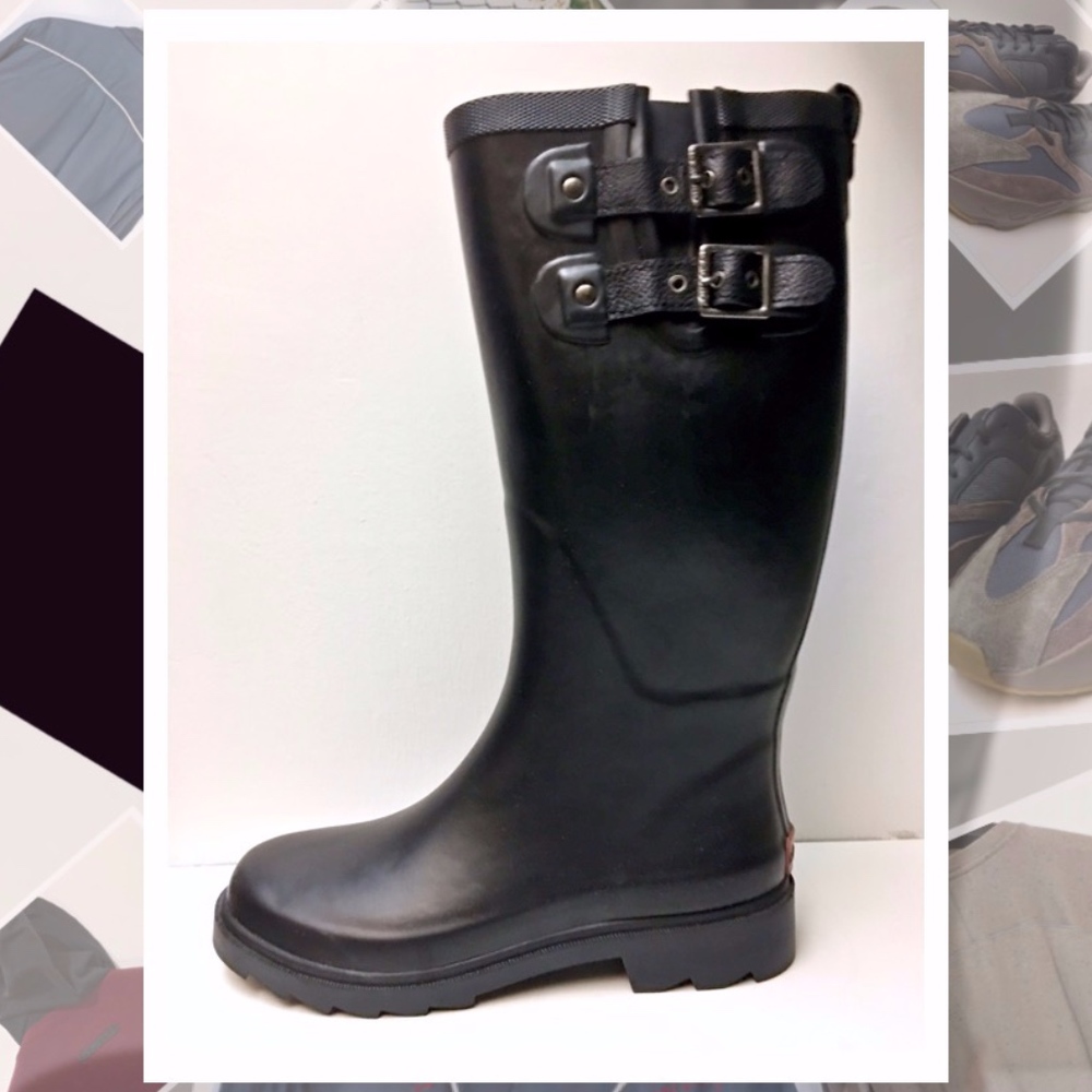 Chooka Top Solid Black Rain Boot Size 6 - image 1